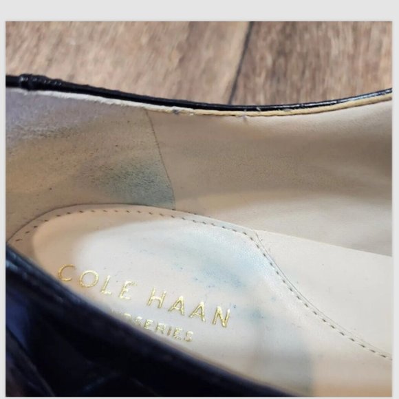 Cole Haan Grand Series 360 Oxford Croc Embossed Leather Shoes - Picture 13 of 16